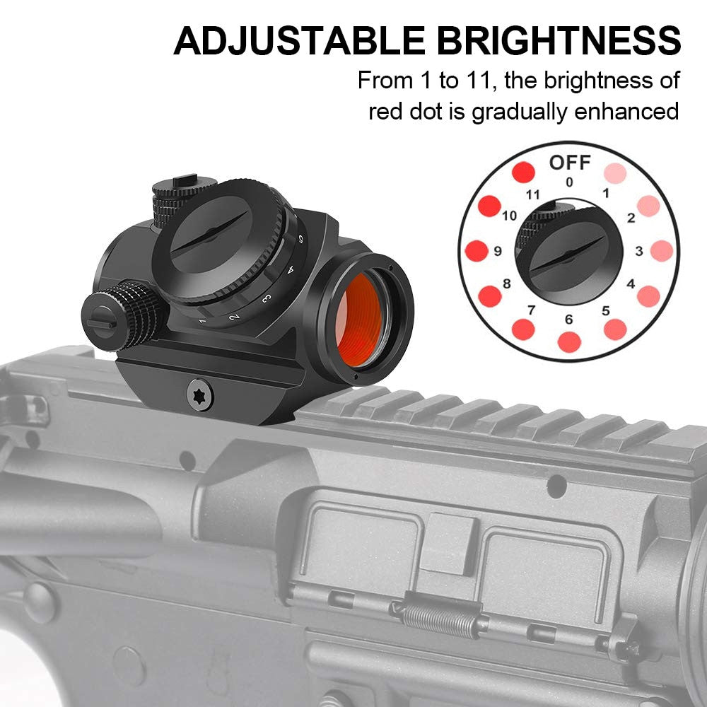 1x22mm Red Dot Sight 3 MOA Red Dot Scope Airsoft-5