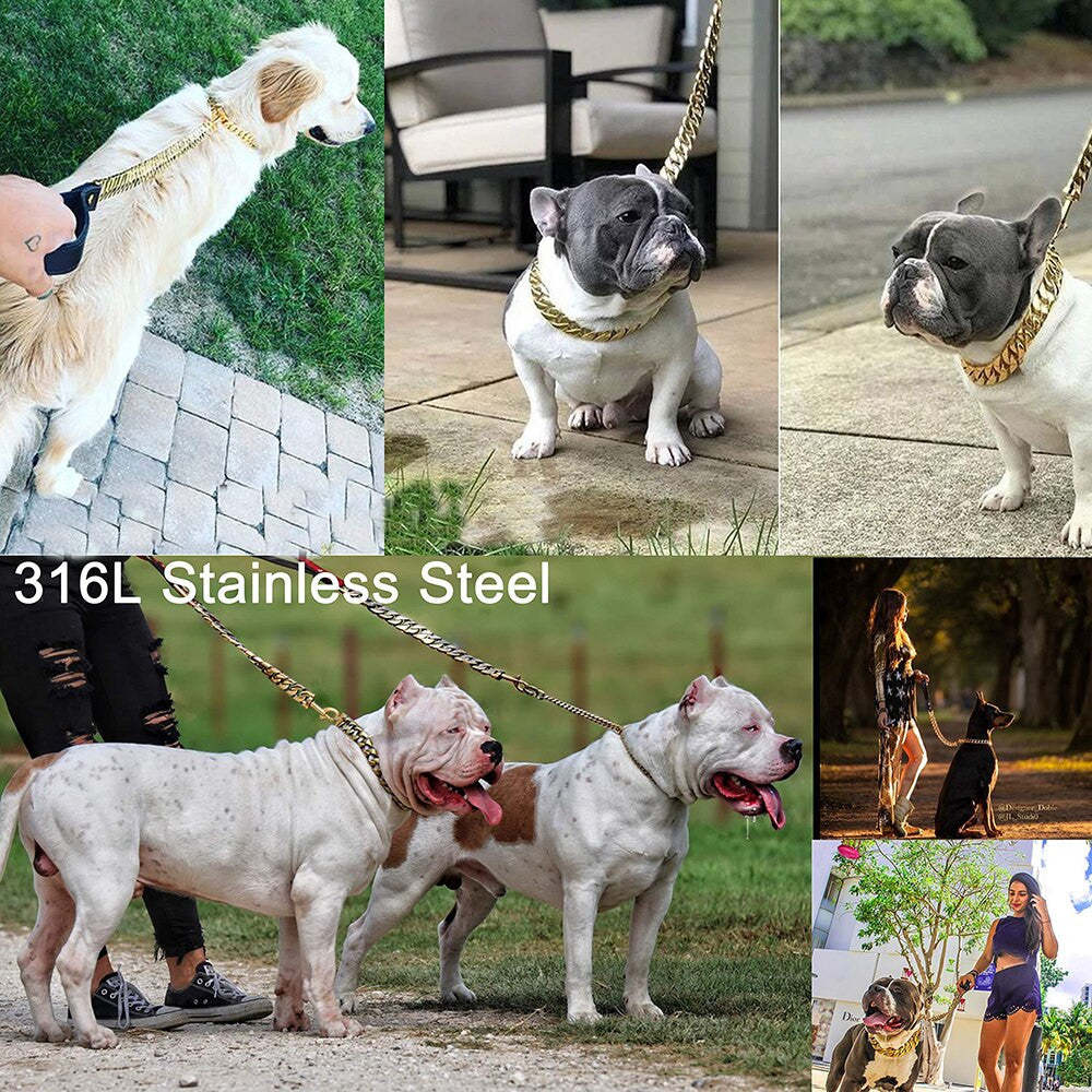 Cuban Link Chain Dogs Leash-2
