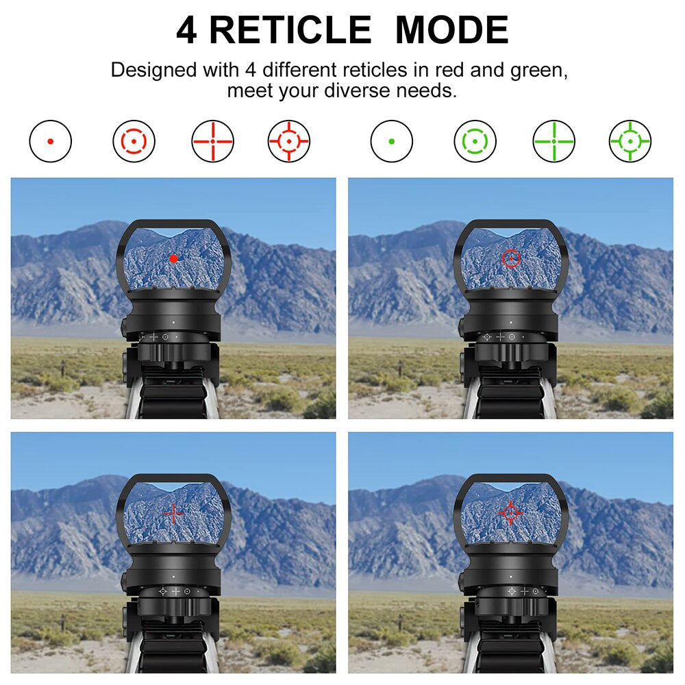 1x22x33 Red Green Dot Sight 4 Reticle Reflex Sight Airsoft-1