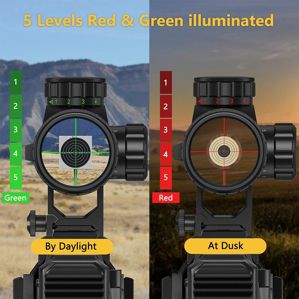 4-16x44 Tactical Rifle Scope Hunting Scope Red & Green Illuminated Optical Scope-3