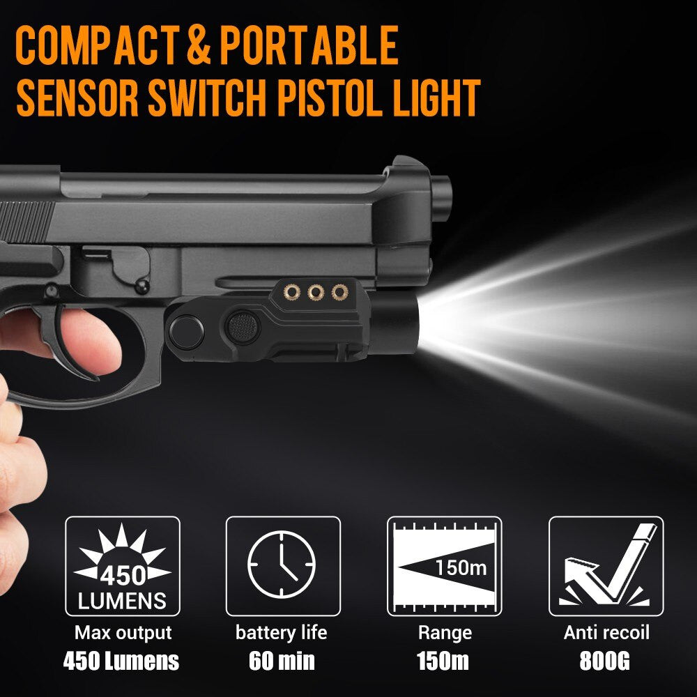 500 Lumens Pistol Light Smart Sensor Switch Airsoft-5