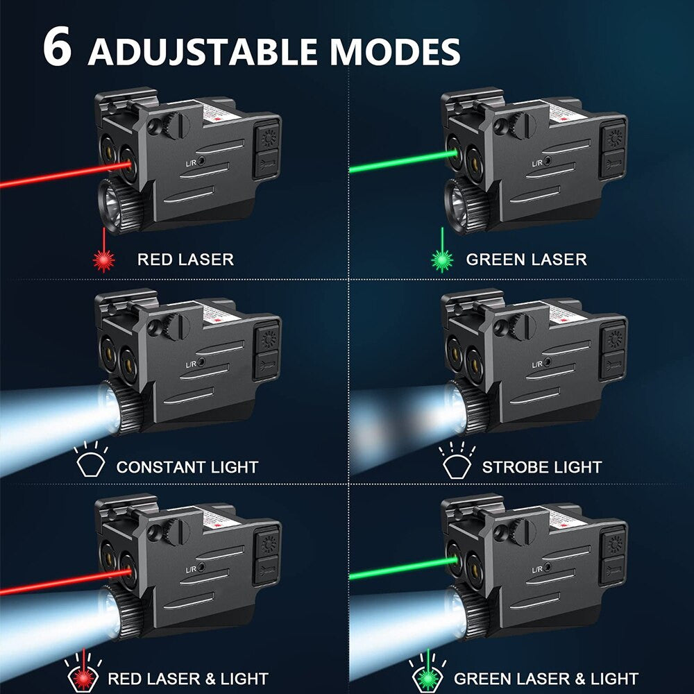 500 Lumens Tactical Gun Light Red Green Laser Airsoft-4