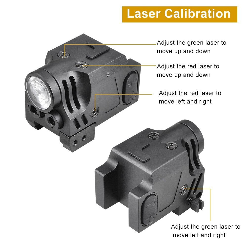 Tactical Green and Red Dual Laser Sight LED Flashlight 3 in 1 Combo 400 Lumen-2
