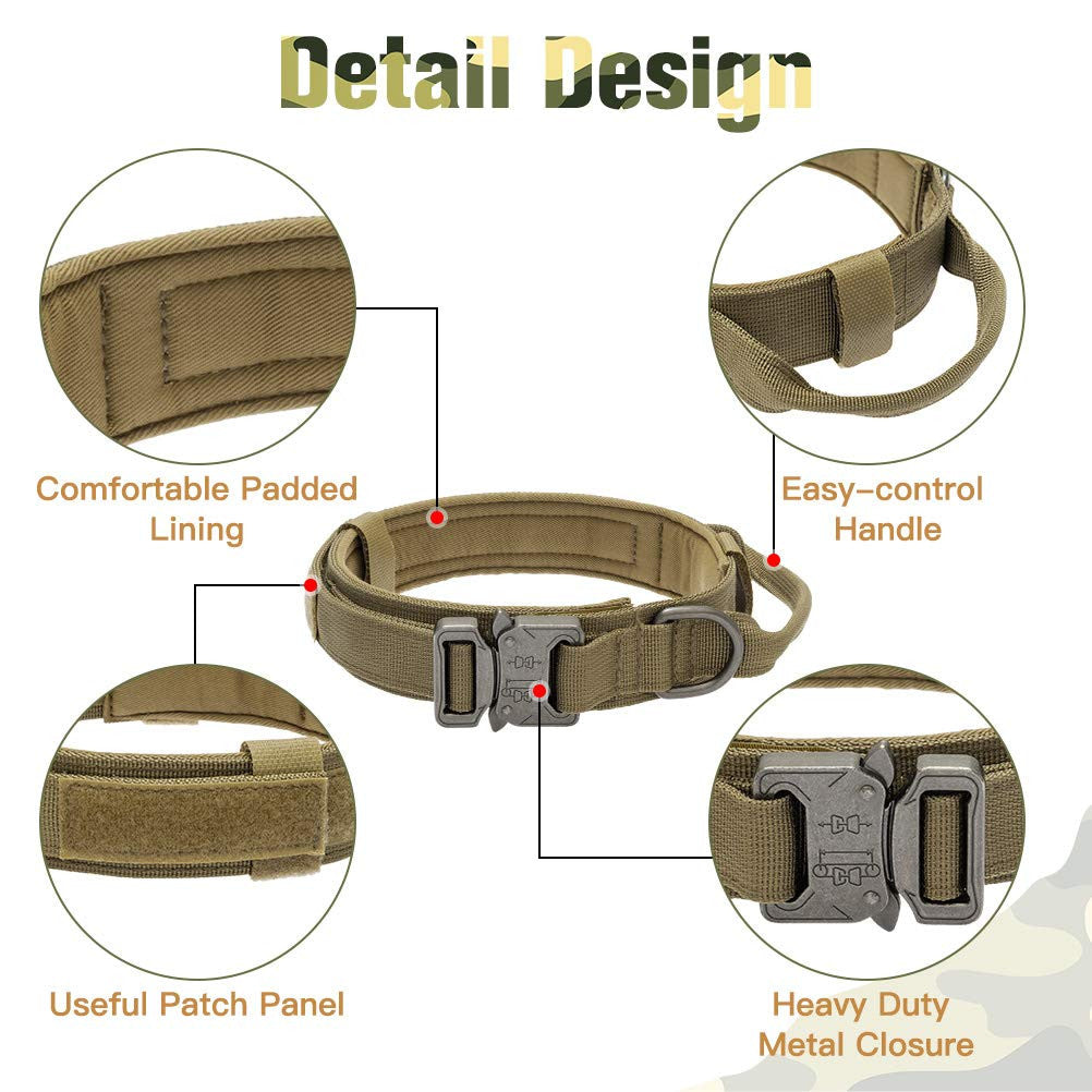 Military Tactical Dog Collar & Leash-3