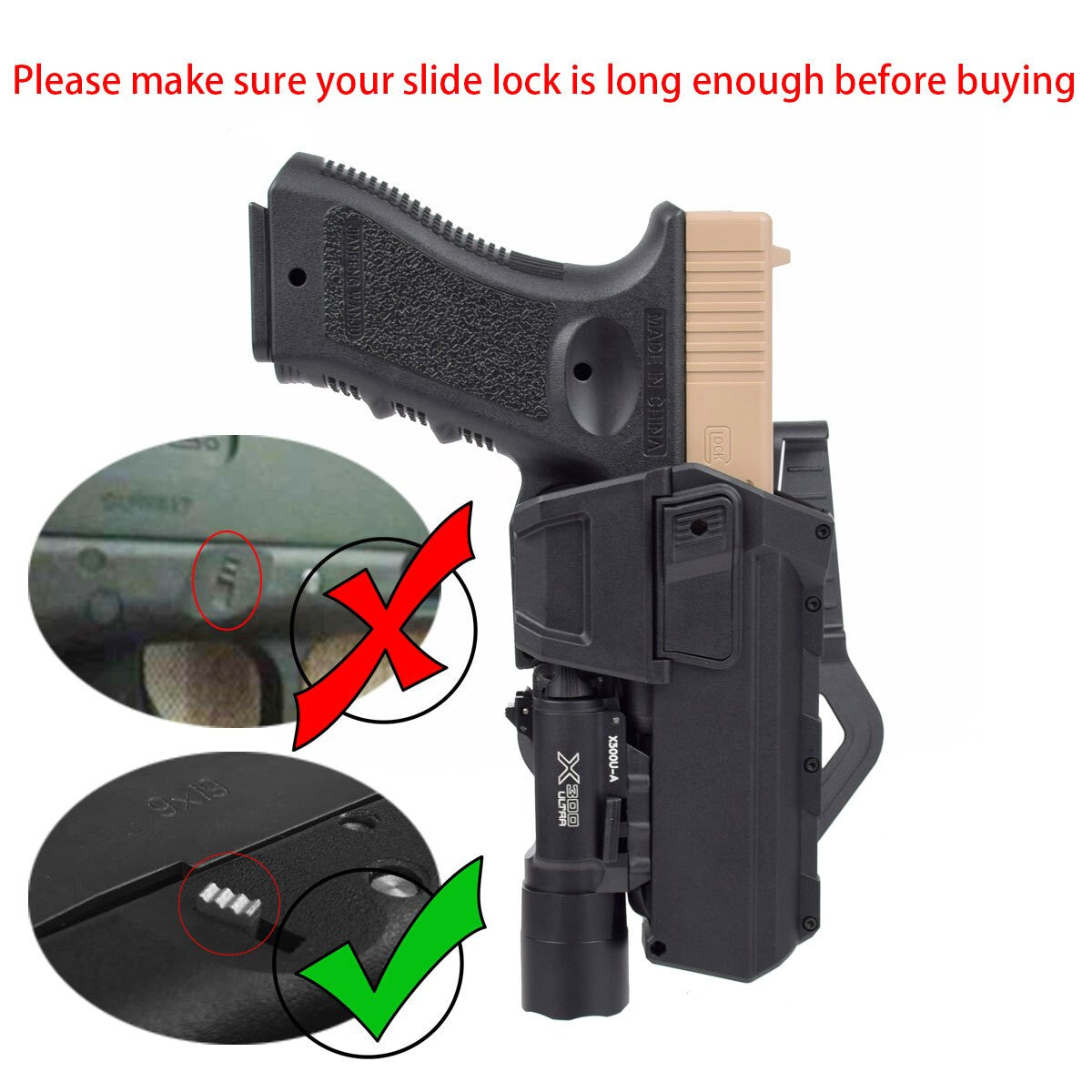 Tactical Glock 17 18 Movable Pistol Holsters Airsoft-3