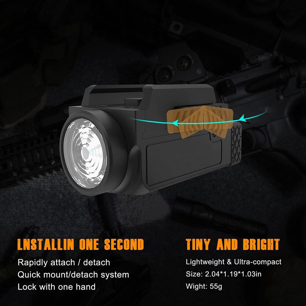 800 Lumen Mini Pistol Light Tactical LED Airsoft-5
