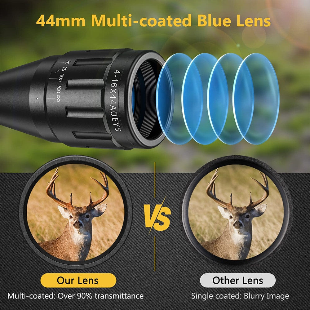 4-16x44 Tactical Rifle Scope Hunting Scope Red & Green Illuminated Optical Scope-4
