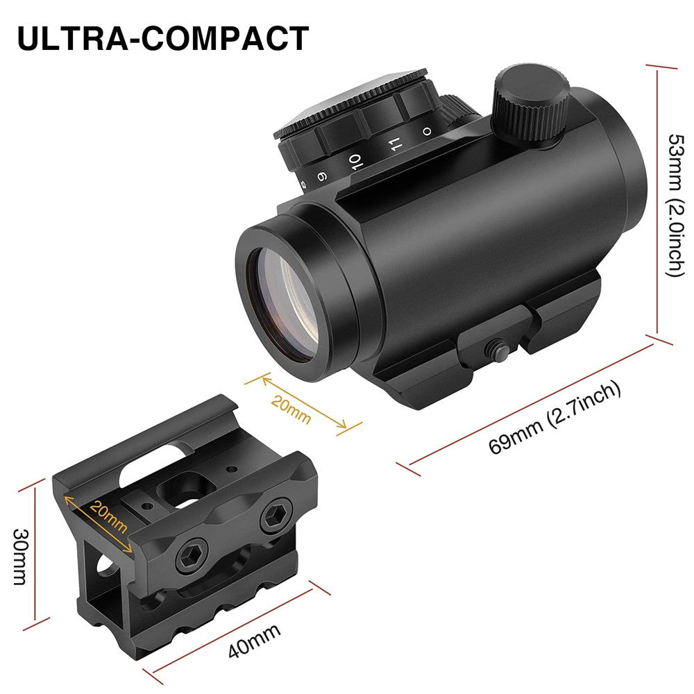 1x20 Tactical Rifle Scope 4 MOA Red Dot Sight Airsoft-2