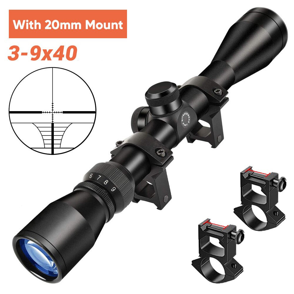 3-9x40 Tactical Rifle Scope Airsoft-7