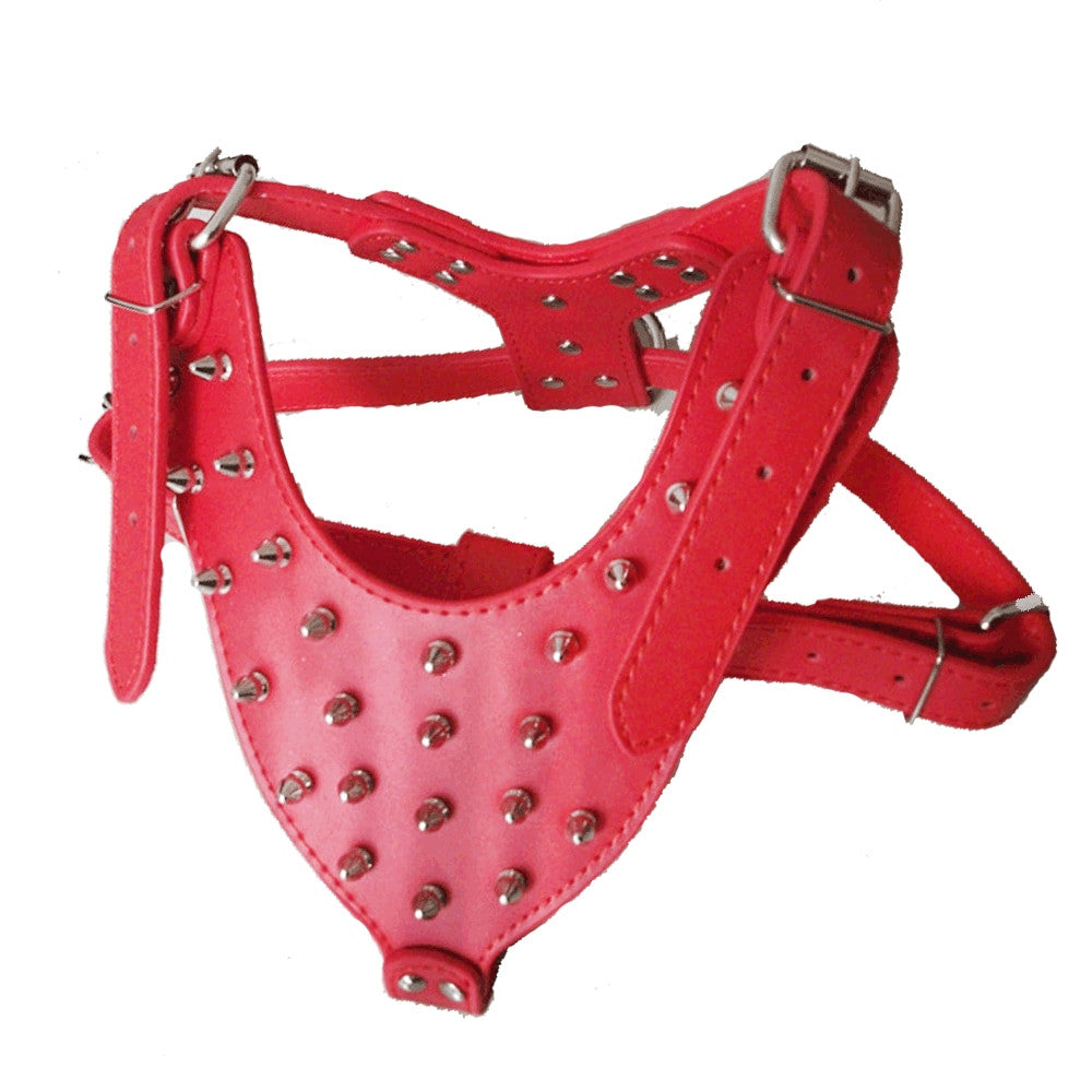 Dog Zinc alloy Rivets Spiked Studded Harness-8