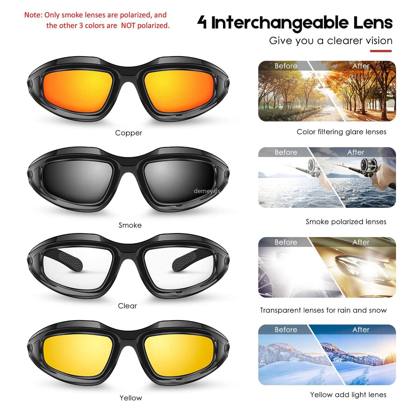 Desert 4 Lenses Tactical Glasses-1