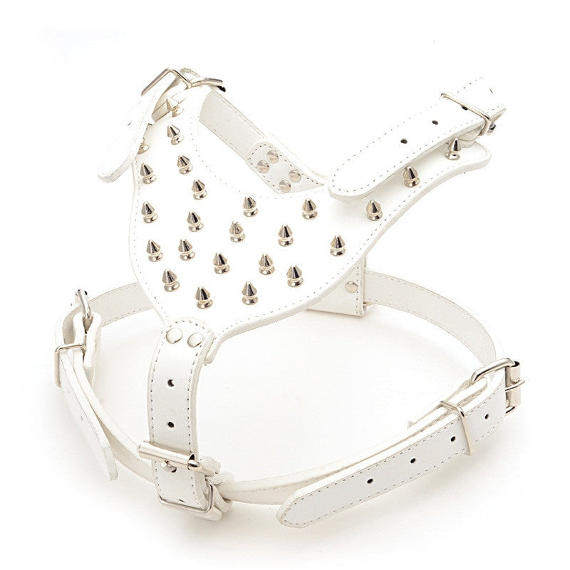 Dog Zinc alloy Rivets Spiked Studded Harness-3