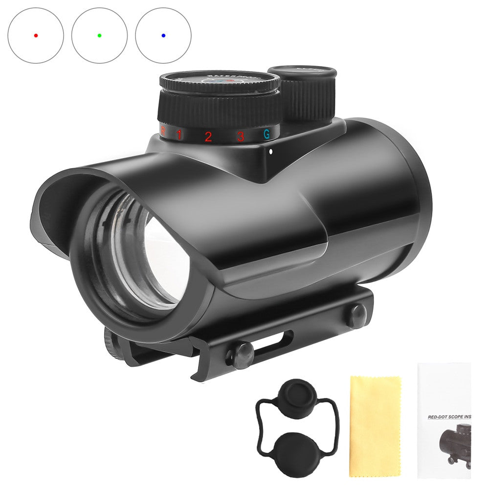 1x30mm Red Green Blue Brightness Sight Airsoft-7