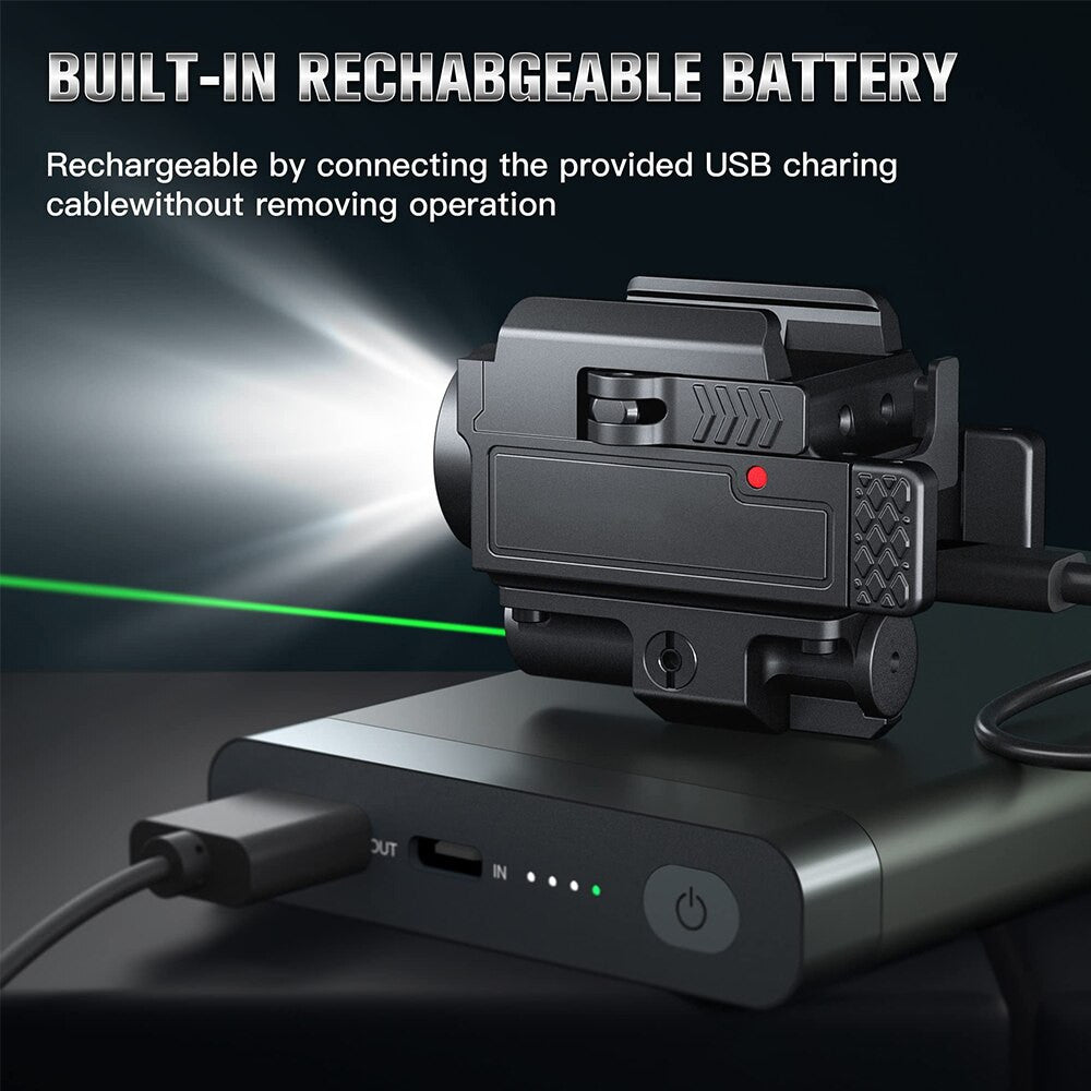 800 Lumens Pistol Light with Green Laser Tactical LED Airsoft-1