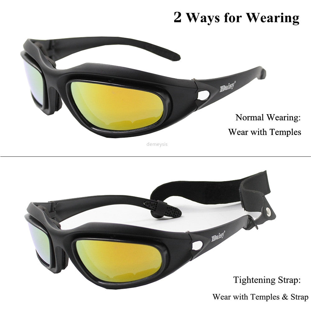 Desert 4 Lenses Tactical Glasses-2