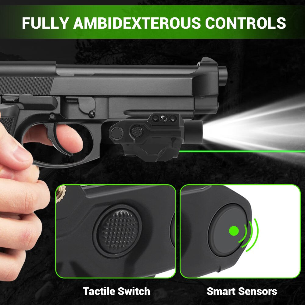 500 Lumens Pistol Light Blue/Green Laser Flashlight Airsoft-5