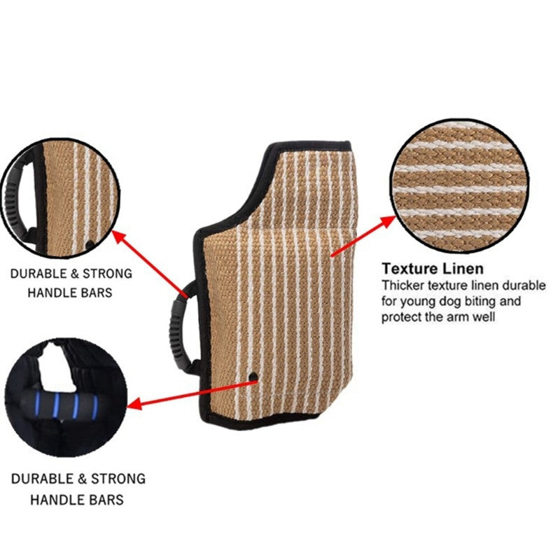 Strong Jute Dog Bite Sleeve Tug Work Puppy Training-1