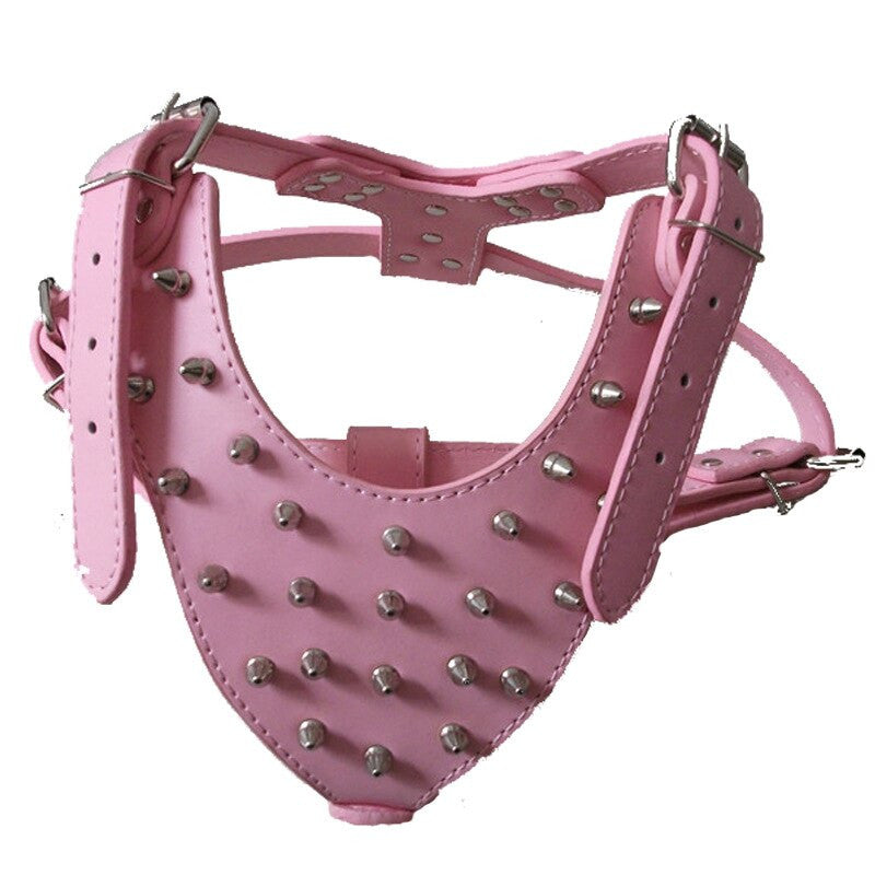 Dog Zinc alloy Rivets Spiked Studded Harness-5