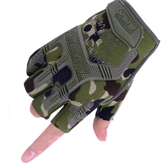 Tactical Military Gloves Half Finger Paintball Airsoft Gloves Protective Gear-6
