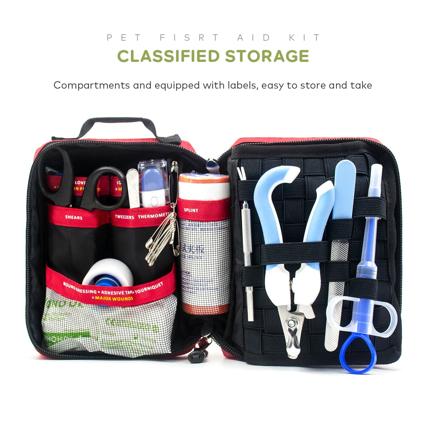 Dog First Aid Kit 160pcs Medical Case-2