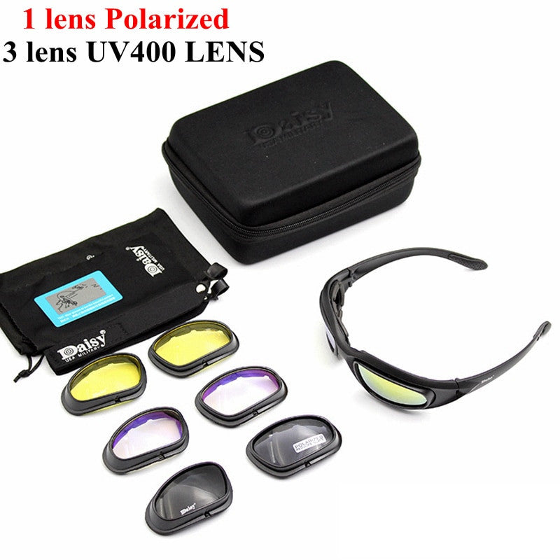 Desert 4 Lenses Tactical Glasses-7