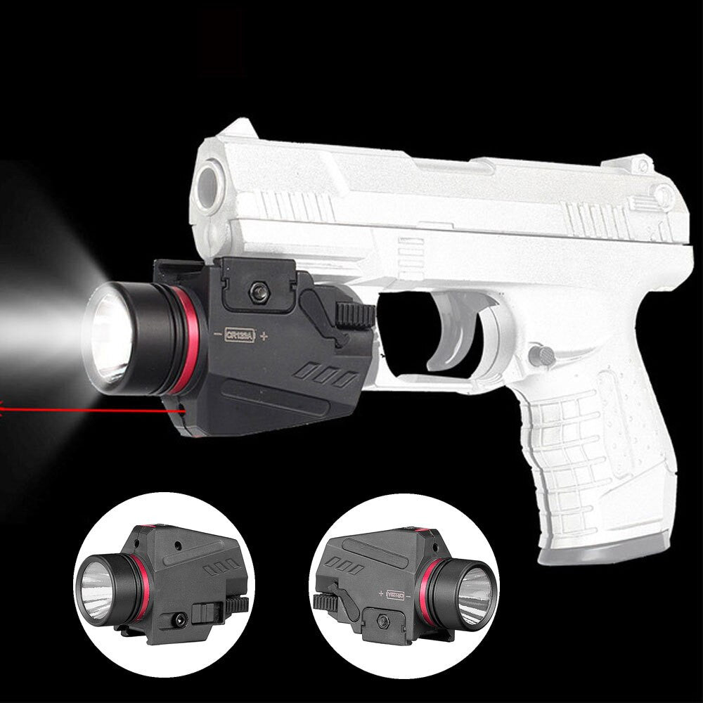Tactical Gun Light with Red Laser-2