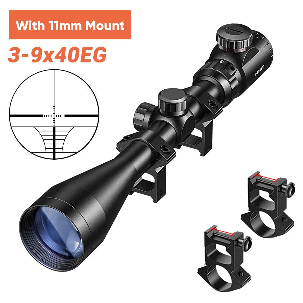 6-24x50 Tactical Rifle Scope Red & Green Cross Airsoft-7