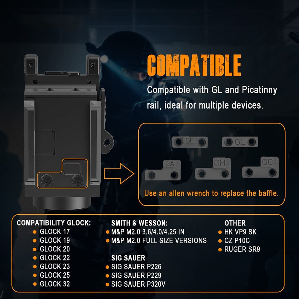 800 Lumen Mini Pistol Light Tactical LED Airsoft-3