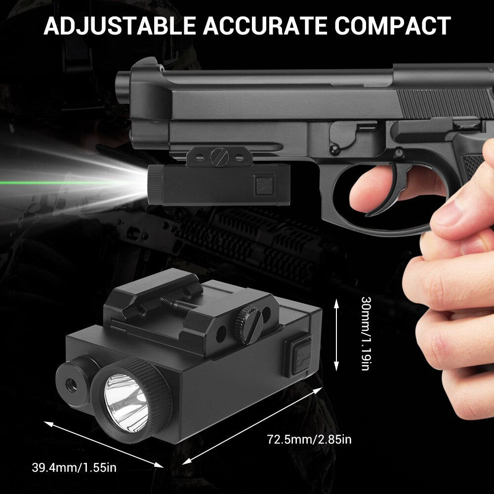 1000 Lumens Pistol Light with Green Laser Tactical LED Airsoft-2