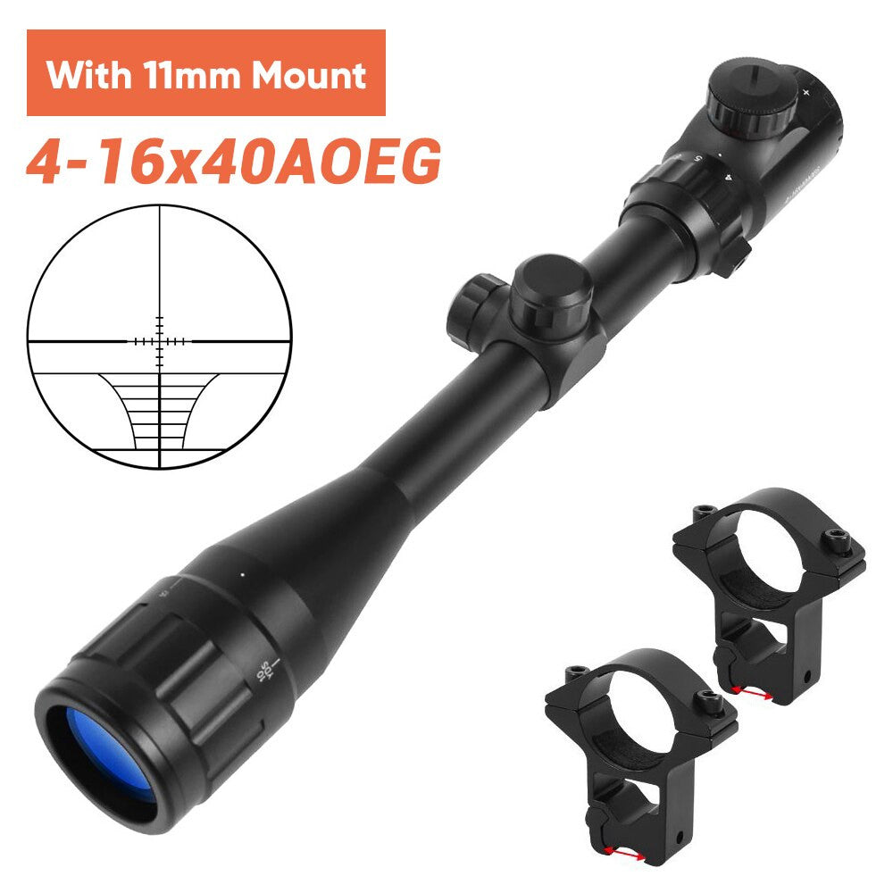 4-16x44 Tactical Rifle Scope Hunting Scope Red & Green Illuminated Optical Scope-6