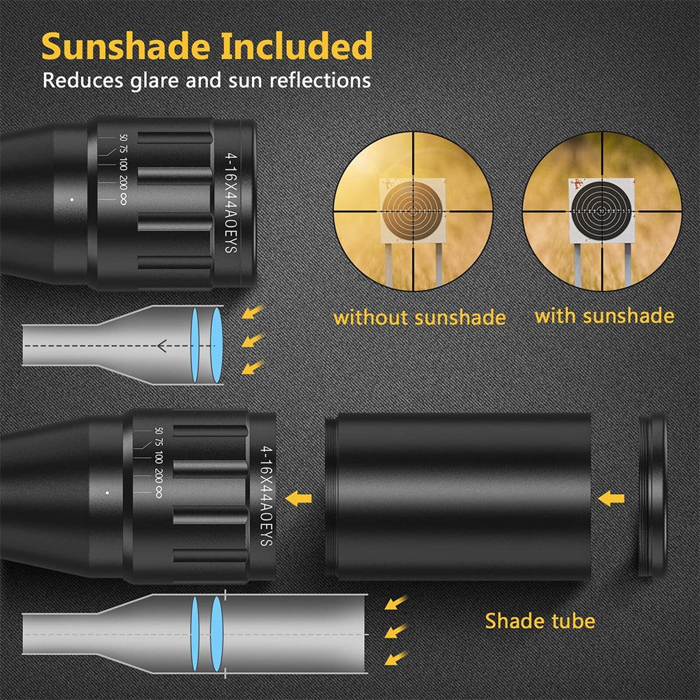 4-16x44 Tactical Rifle Scope Hunting Scope Red & Green Illuminated Optical Scope-2
