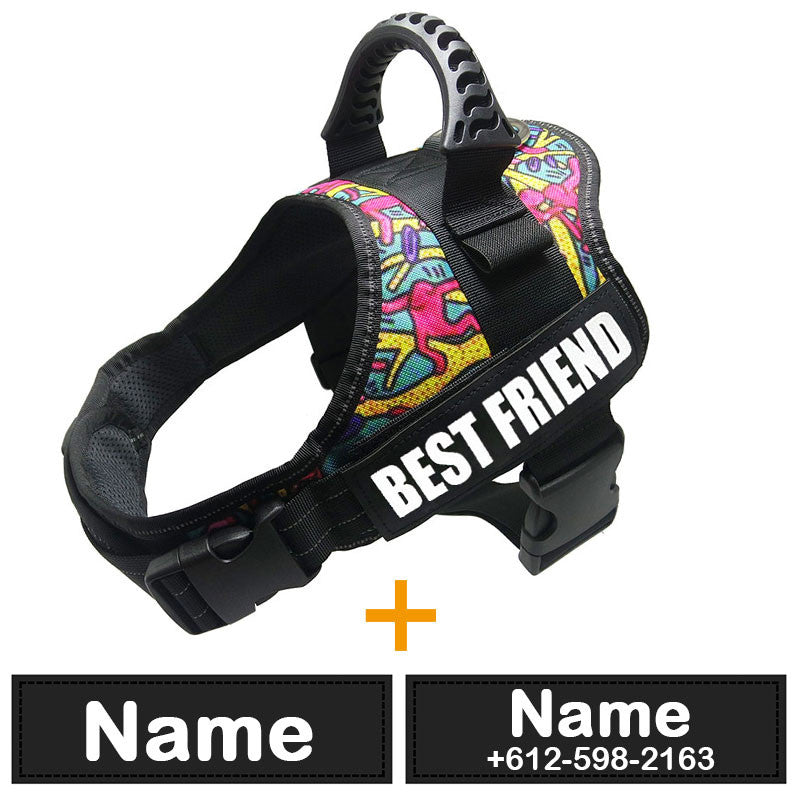 Dog Harness ID Tag Custom Harness-11