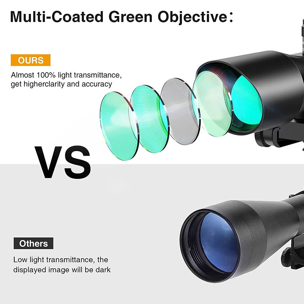 2.5-10x40E Red & Green Illuminated Rifle Scope Mil-dot Gun Scope Green Laser-2