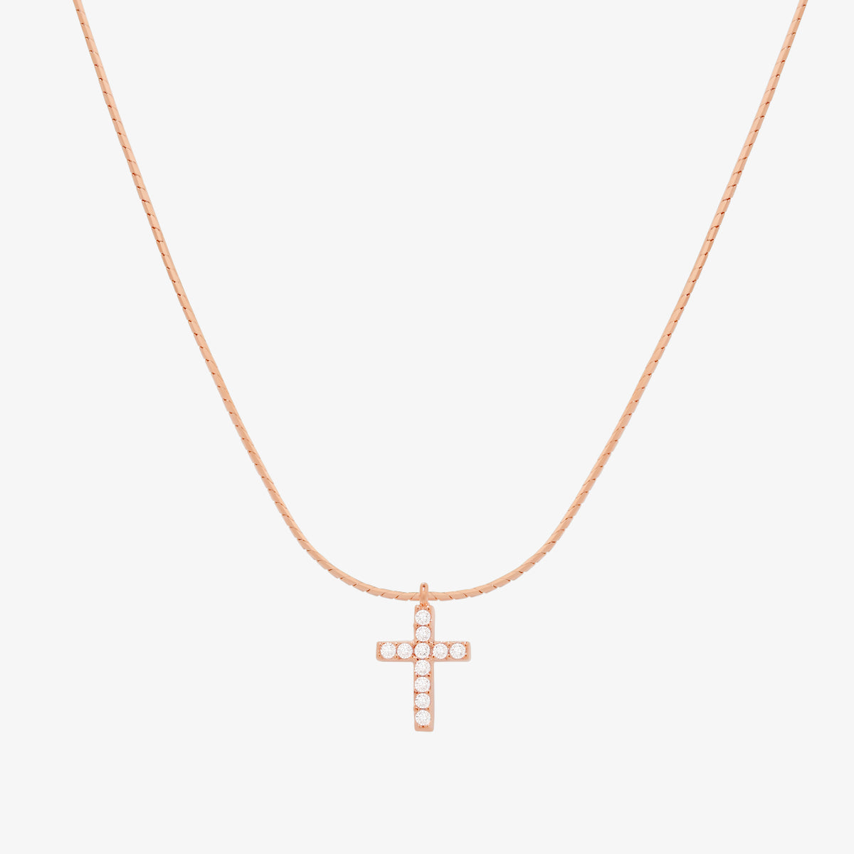 Cross pendant silk necklace-6
