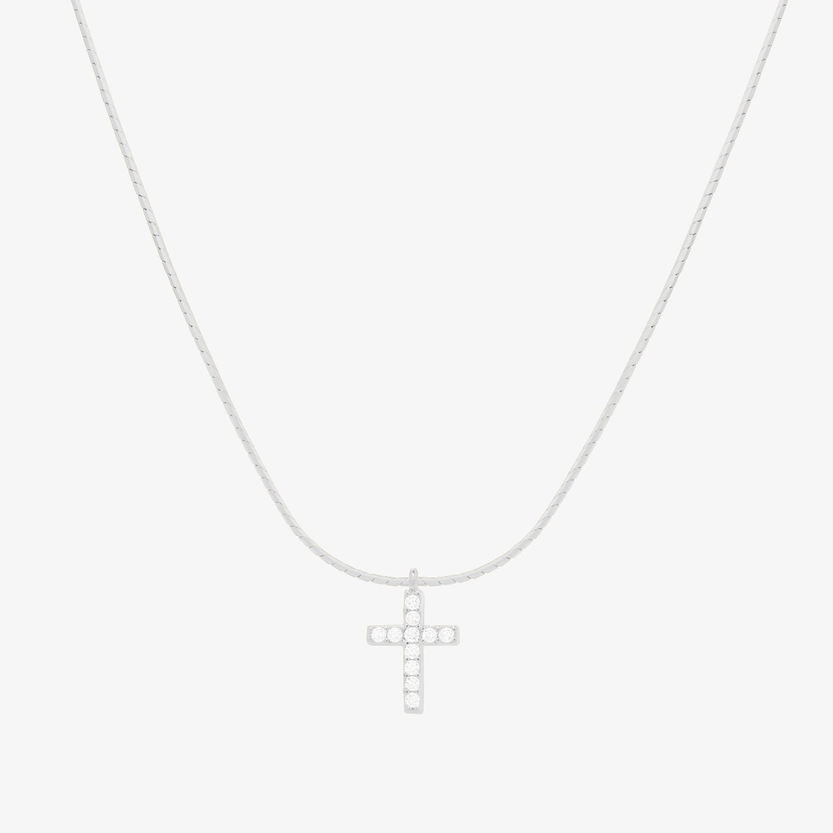 Cross pendant silk necklace-5