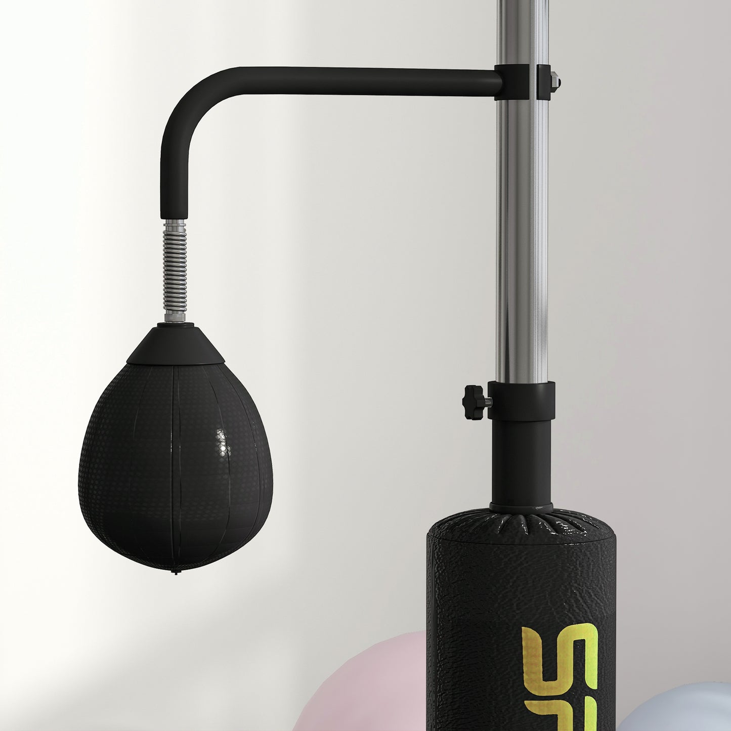 SPORTNOW Boxing Bag, Freestanding Punching Bag, with Reflex Bar, Speed Balls in Black-6