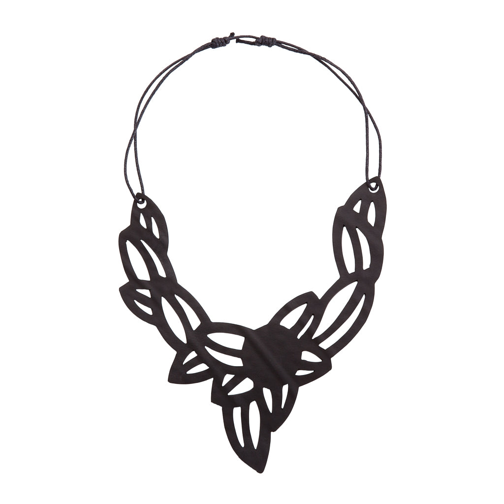 Iris Elegant Inner Tube Vegan Necklace-0