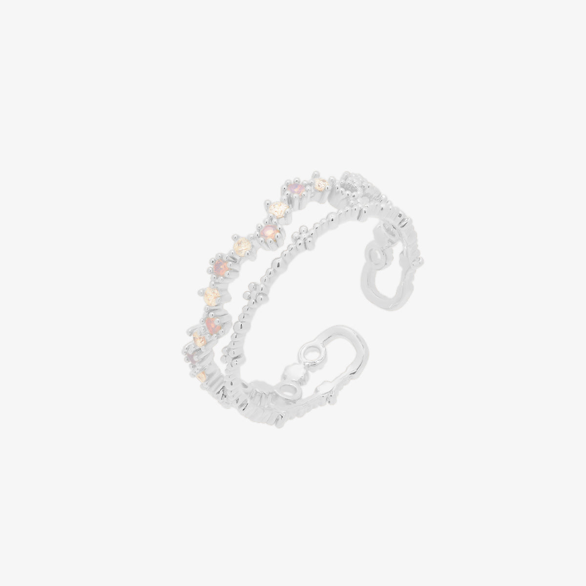 Princess Cubic Layered Ring-5