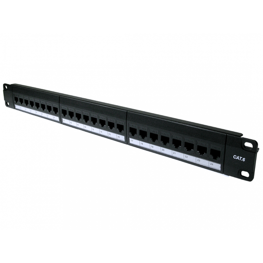 24 Port UTP Cat6 Patch Panel - In-line coupler-0