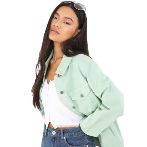 Ladies Brave Soul Blooms Denim Jacket-5