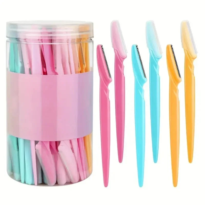 30 Pcs Eyebrow Razors For Women With Precision Safety Cover-0