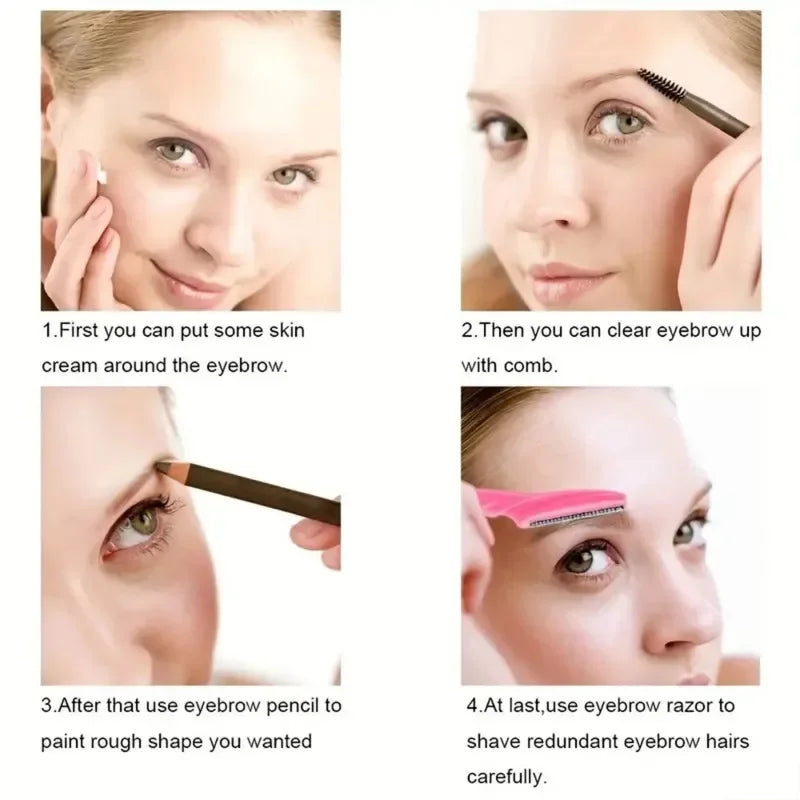 30 Pcs Eyebrow Razors For Women With Precision Safety Cover-3