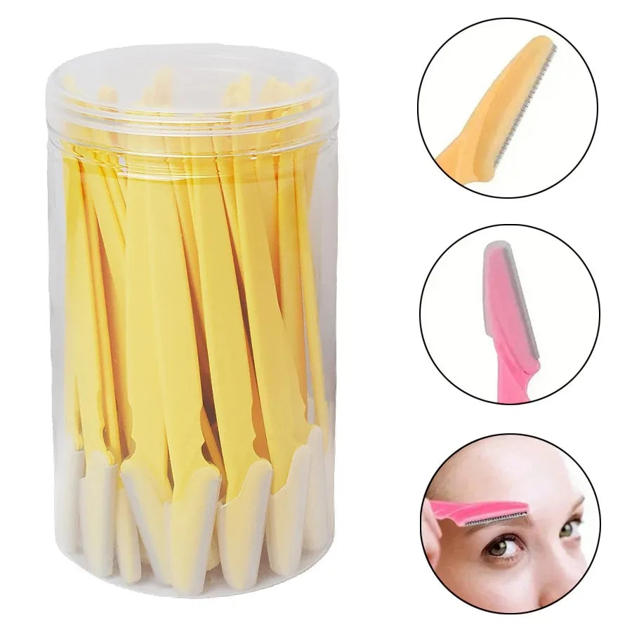 30 Pcs Eyebrow Razors For Women With Precision Safety Cover-7