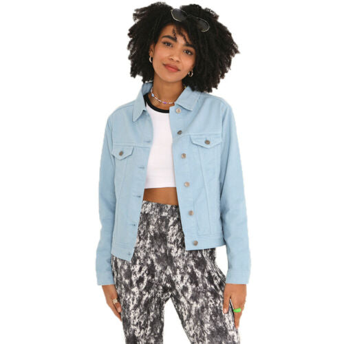 Ladies Brave Soul Blooms Denim Jacket-6