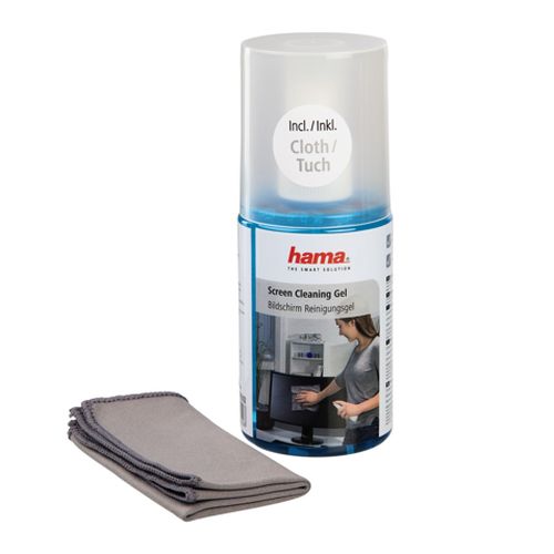 Hama Screen Cleaning Gel, 200ml, Microfibre Cloth Included-0