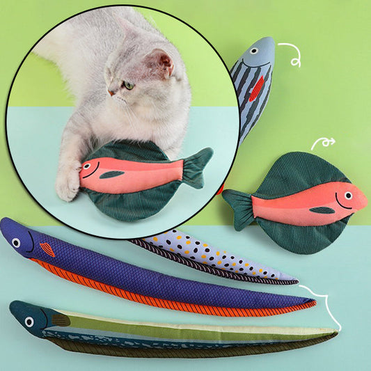Canvas Interactive Mint Fish Teaser Cat Wand-0
