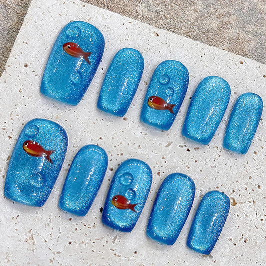 Cat's Eye Press On Nails-0