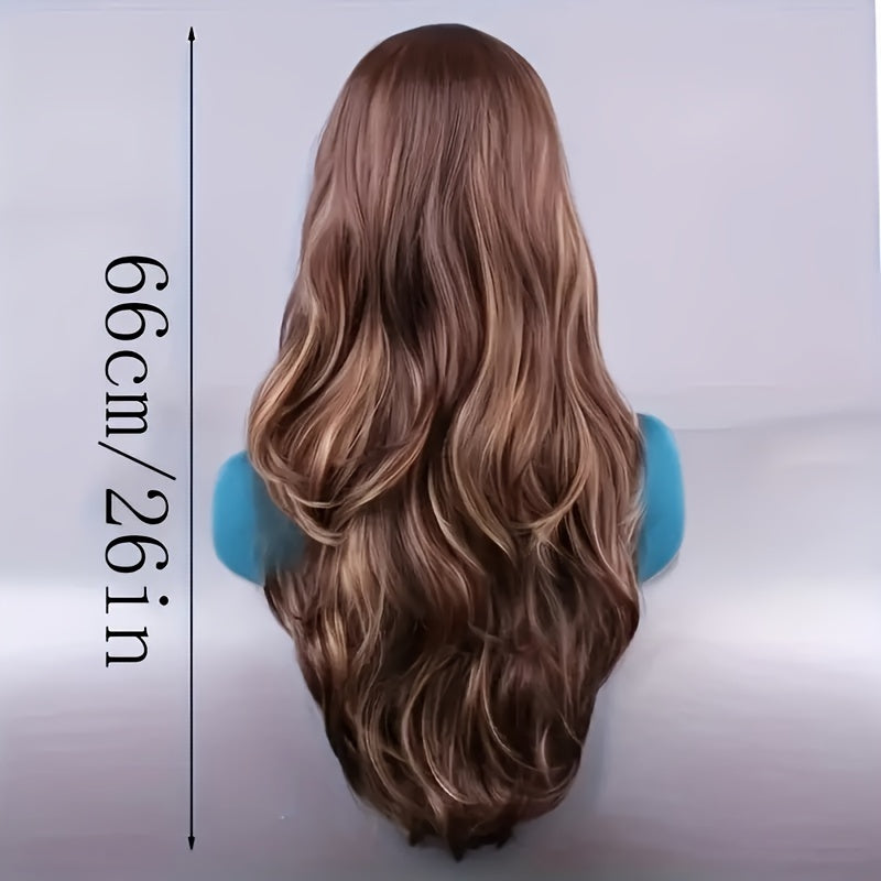 Chic Ombre Brown & Blonde Curly Wig-1