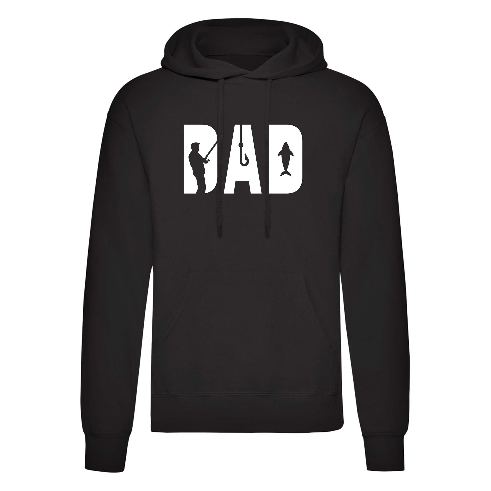Dad Angling Printed Hoodie-1