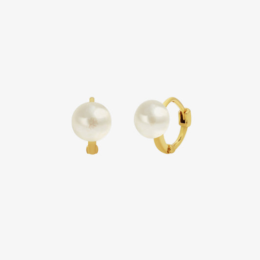 Fresh Water Pearl Huggie Earring-0